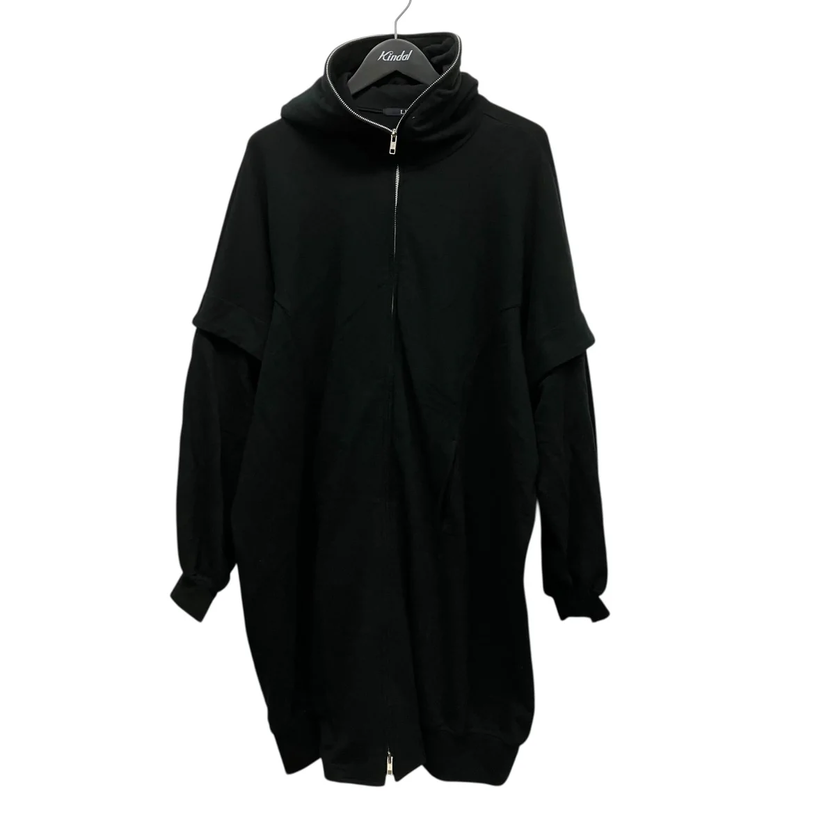 40 2 COTTON REMOVABLE SLEEVE LONGPARKERロングジップアップパーカーLA-T33-049