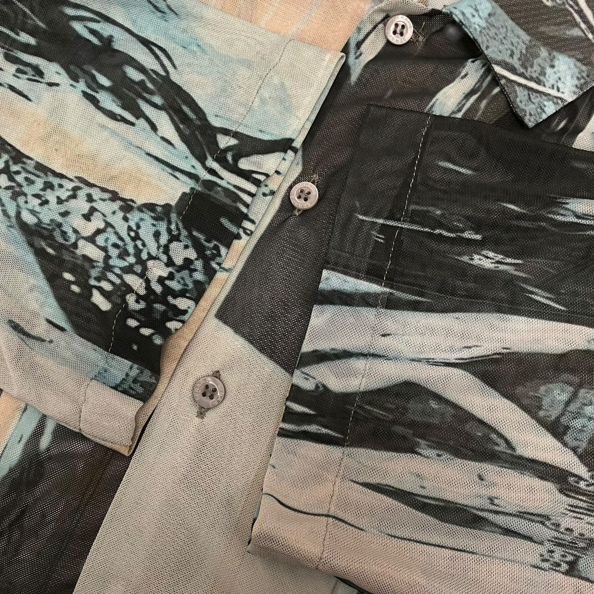 総柄メッシュシャツ - Image 6