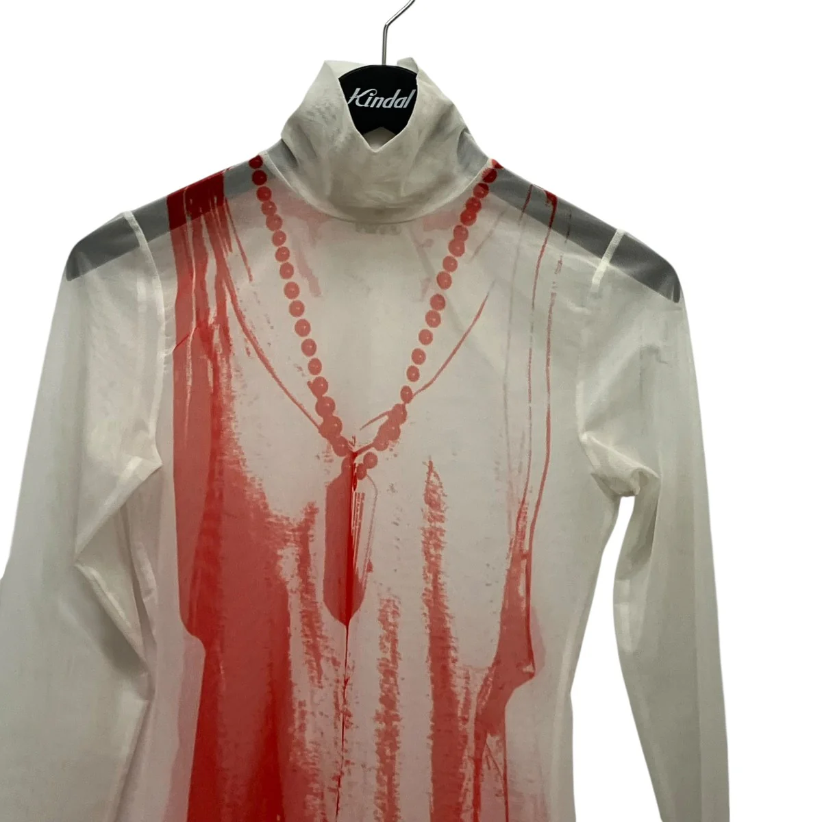 22AWグラフィックプリントシアーカットソーS52NC0238 Graphic Print Turtleneck Top - Image 3
