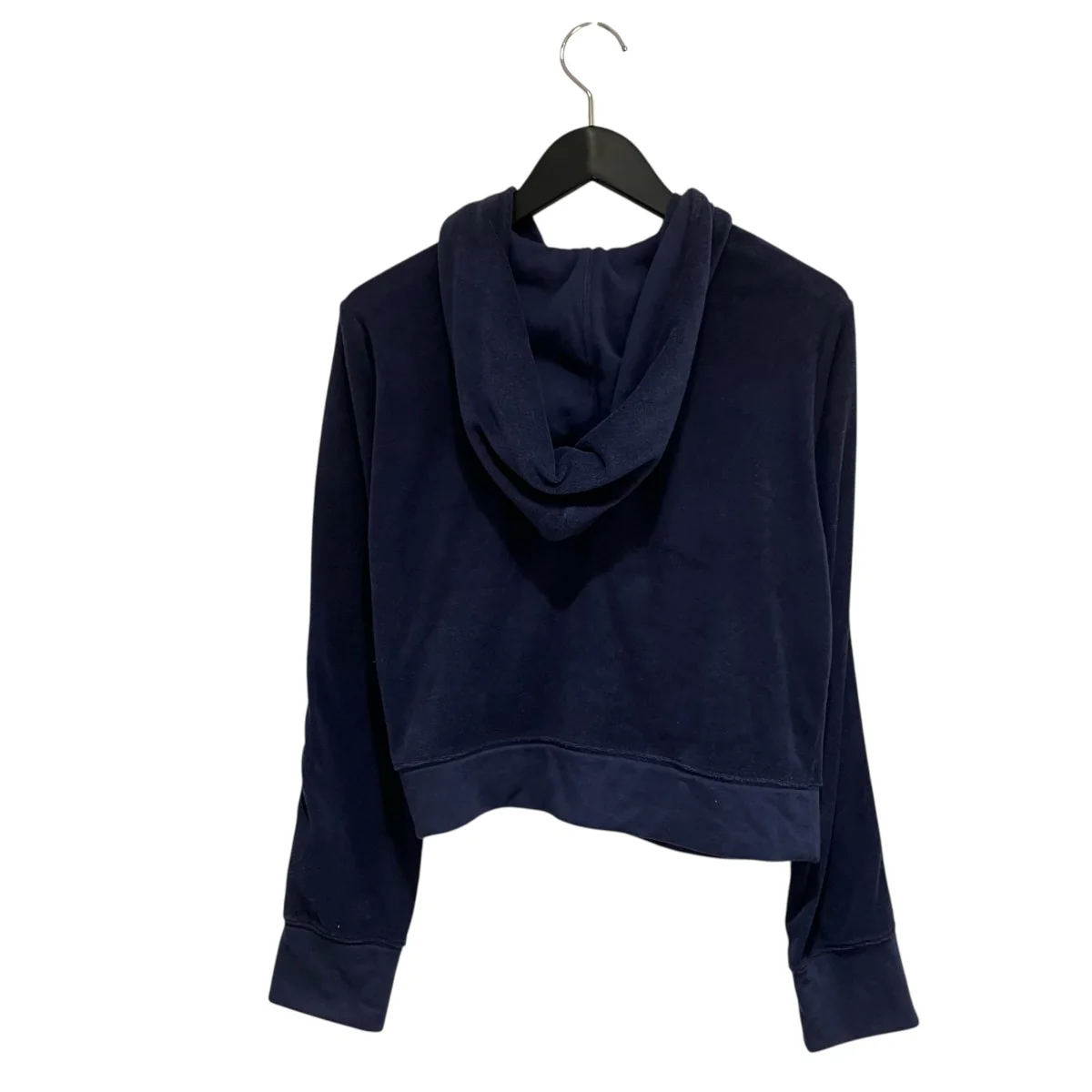 クロップドジップパーカー21251415802 Gather Pile Fabric Short Length Hoodie - Image 2