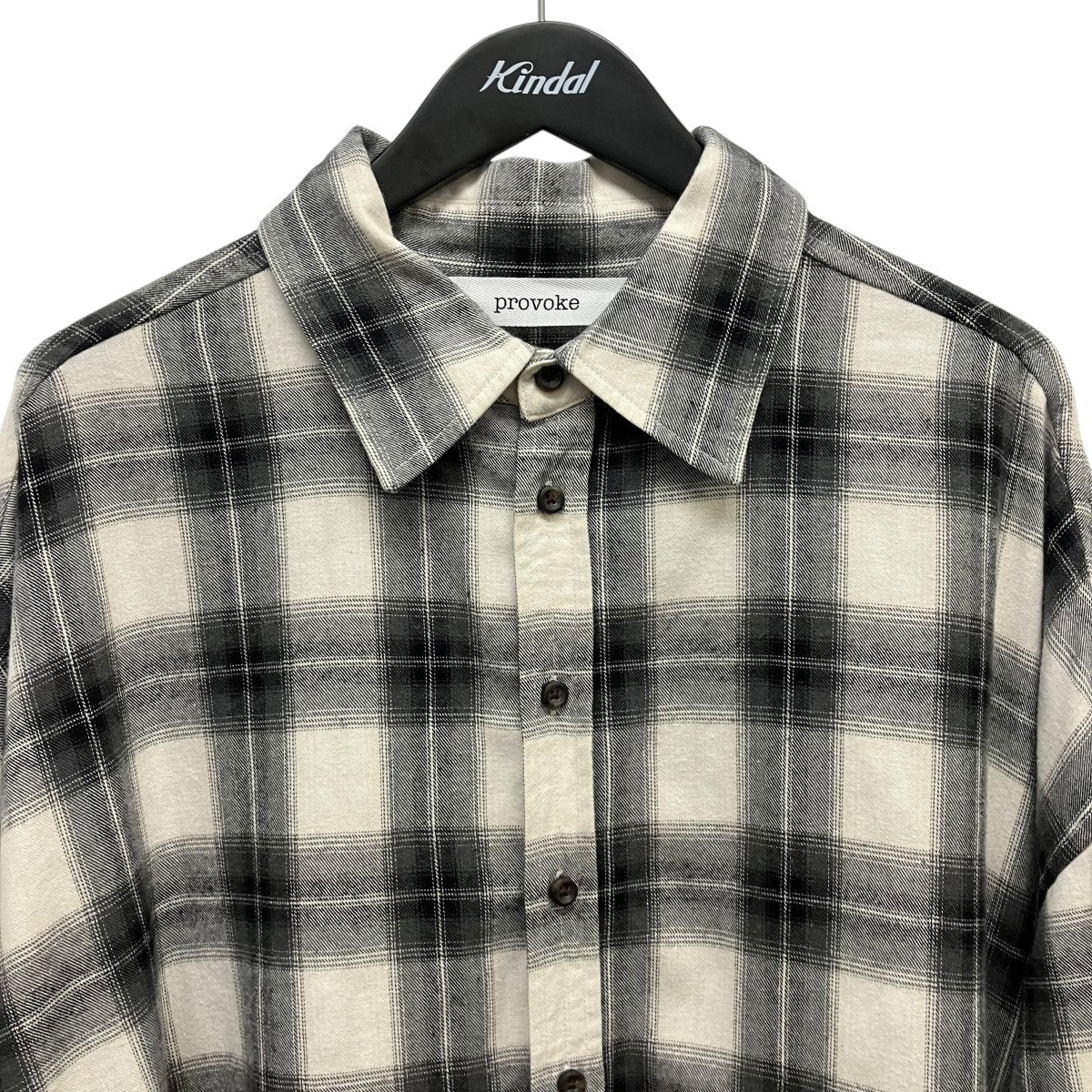 Oversized check Shirtチェック長袖シャツPV-030047-ap - Image 3