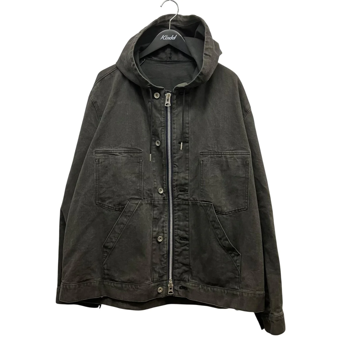 25SSフーデッドジップアップデニムジャケット25-03646M Denim Hoodie