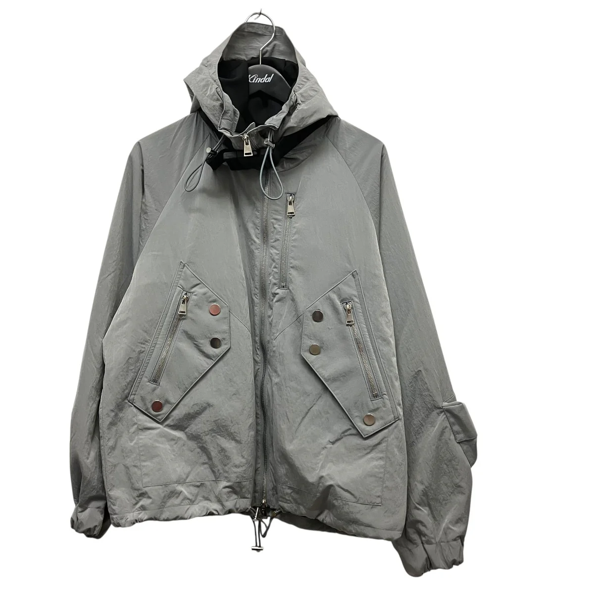 24SSメタリックナイロンジャケットO009005JKT CHANNEL JACKET