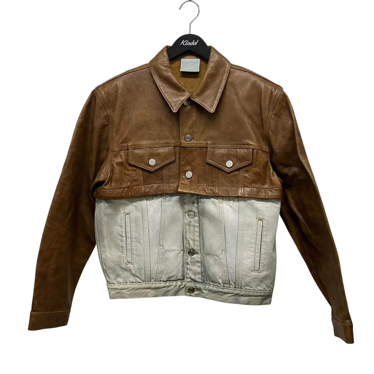 Convertible leather and denim jacketレザードッキングデニムジャケットVL14JA700C