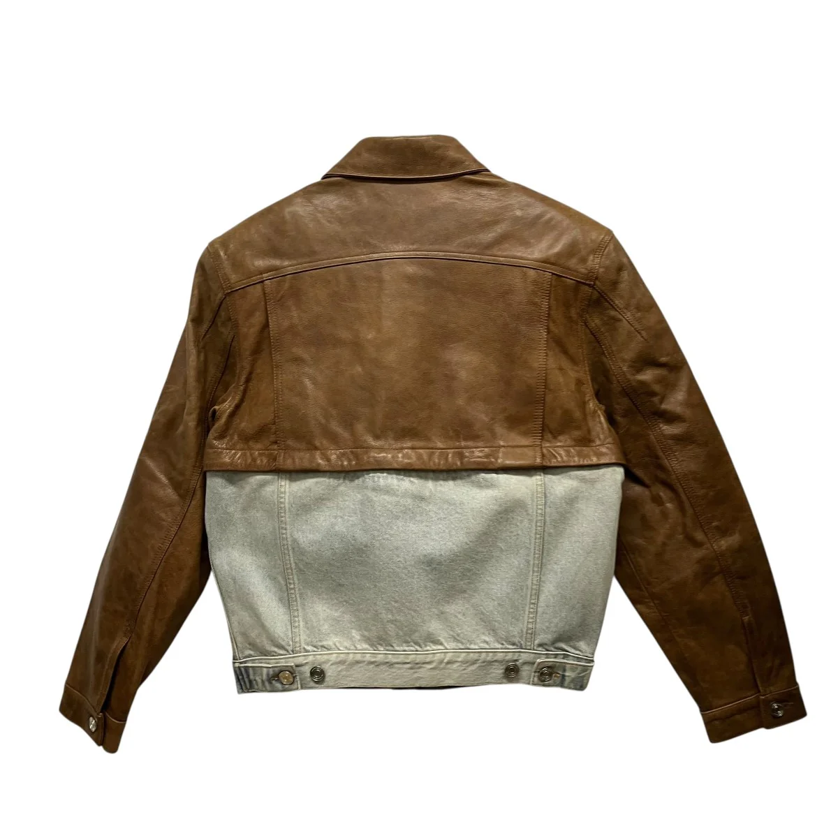 Convertible leather and denim jacketレザードッキングデニムジャケットVL14JA700C - Image 2
