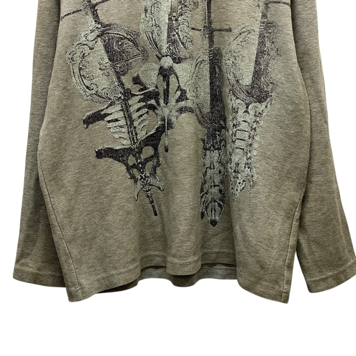 総柄汚れ加工ハーフジップスウェット - Image 4