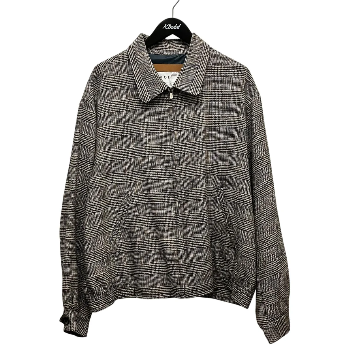 26SSLOVE FOR SHEEP Embroidered Check Blousonバック刺しゅうグレンチェックジップブルゾンKU6SSMBLS02 - Image 2