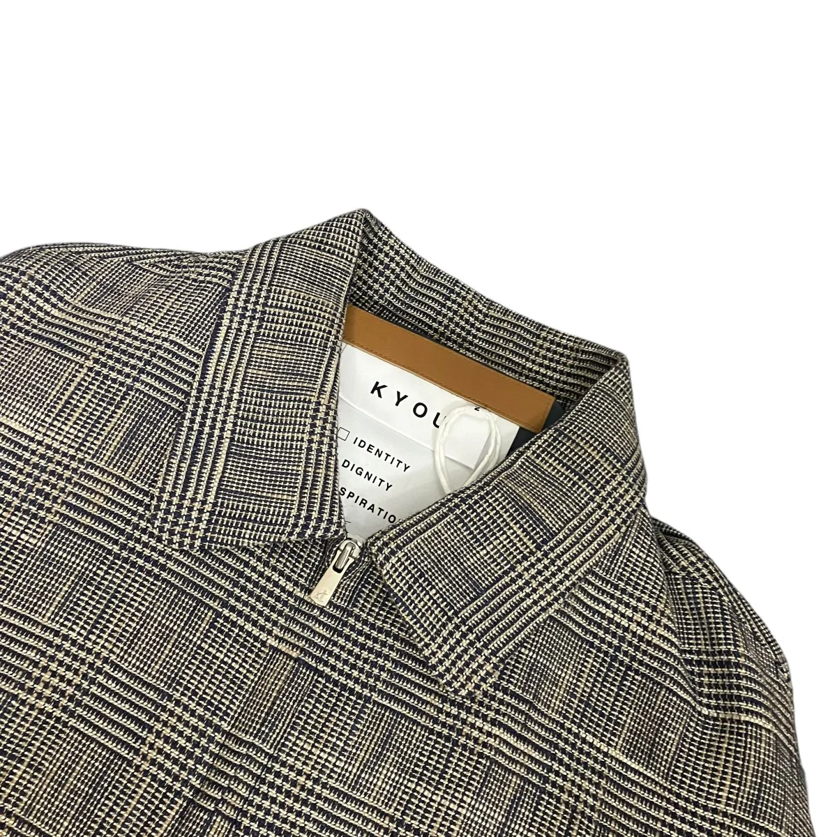 26SSLOVE FOR SHEEP Embroidered Check Blousonバック刺しゅうグレンチェックジップブルゾンKU6SSMBLS02 - Image 7