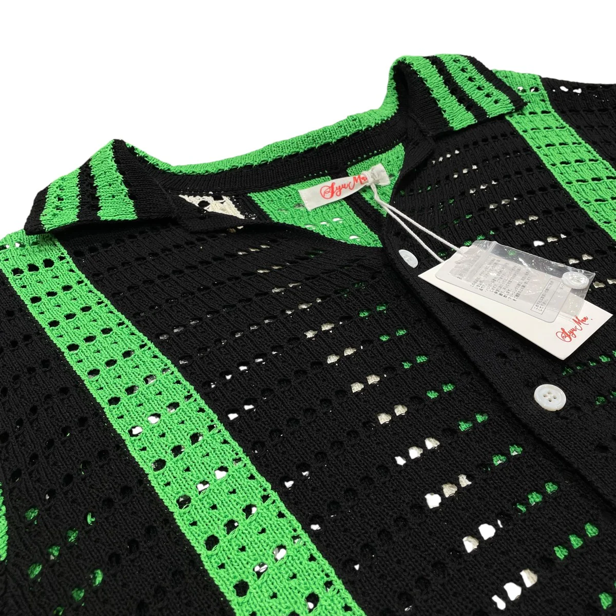 YO24SS-08 crochet short sleeve半袖シャツ - Image 3