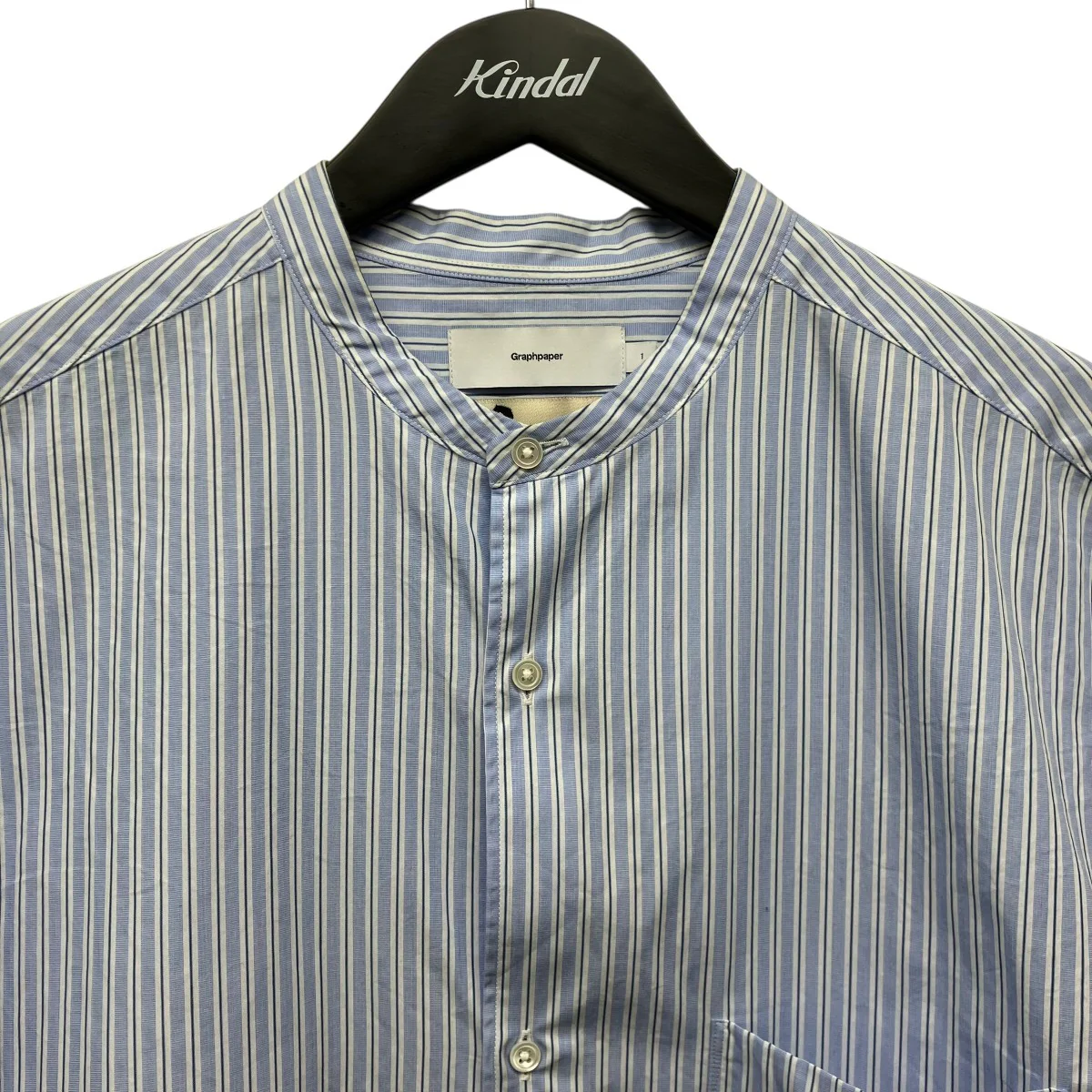 SIDOGRAS S S Oversized Band Collar ShirtバンドカラーストライプシャツGM252-50013 - Image 3