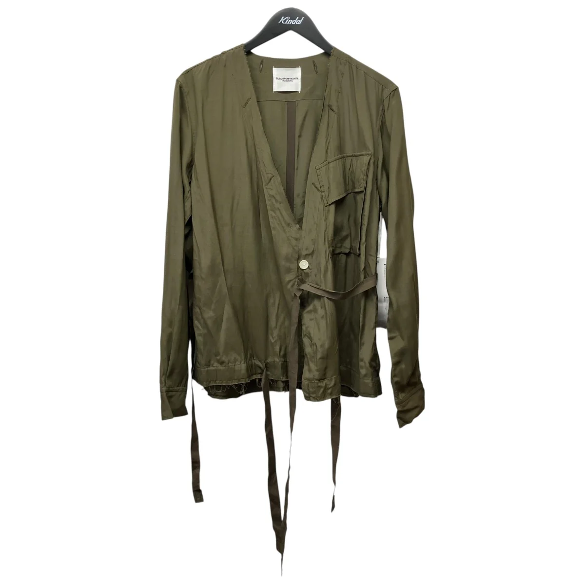 17AWcrossover collarless shirtクロスオーバーカラーレスシャツ0002aAW17