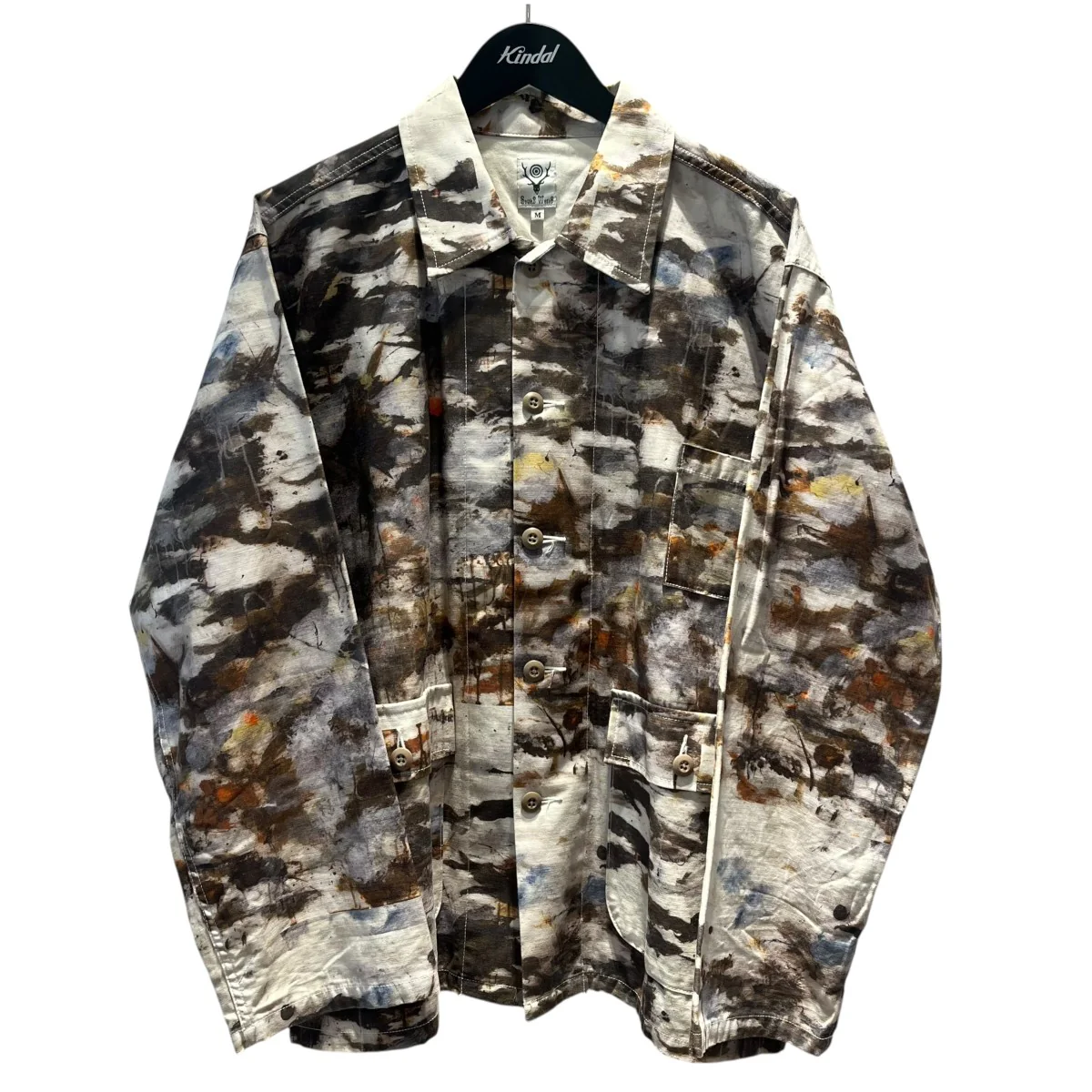 HUNTING SHIRT COTTON BACK SATEEN／PAINTING PT．総柄ジャケットLQ826