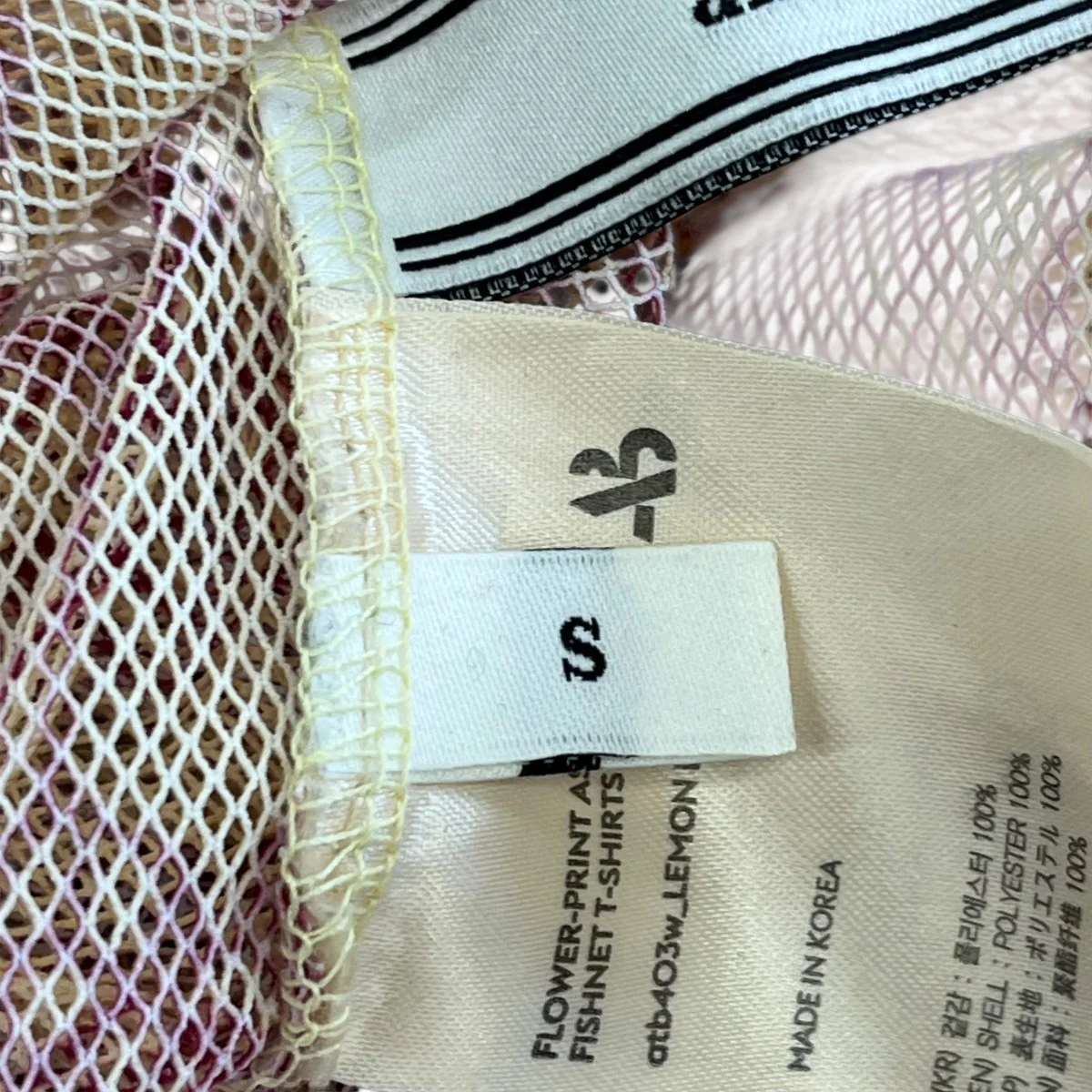FLOWER PRINT ASYMMETRIC FISHNET T-SHIRTロングスリーブカットソー - Image 7