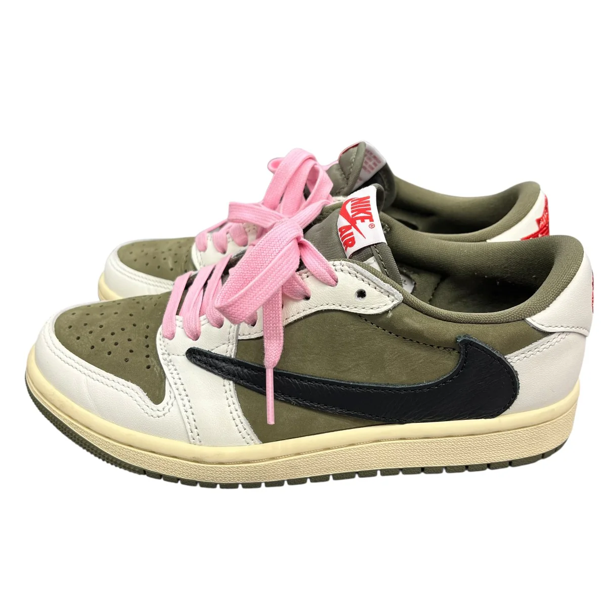 ×Travis Scott Reverse Olive Air Jordan 1 Low OG SPスニーカーDM7866-200 - Image 4