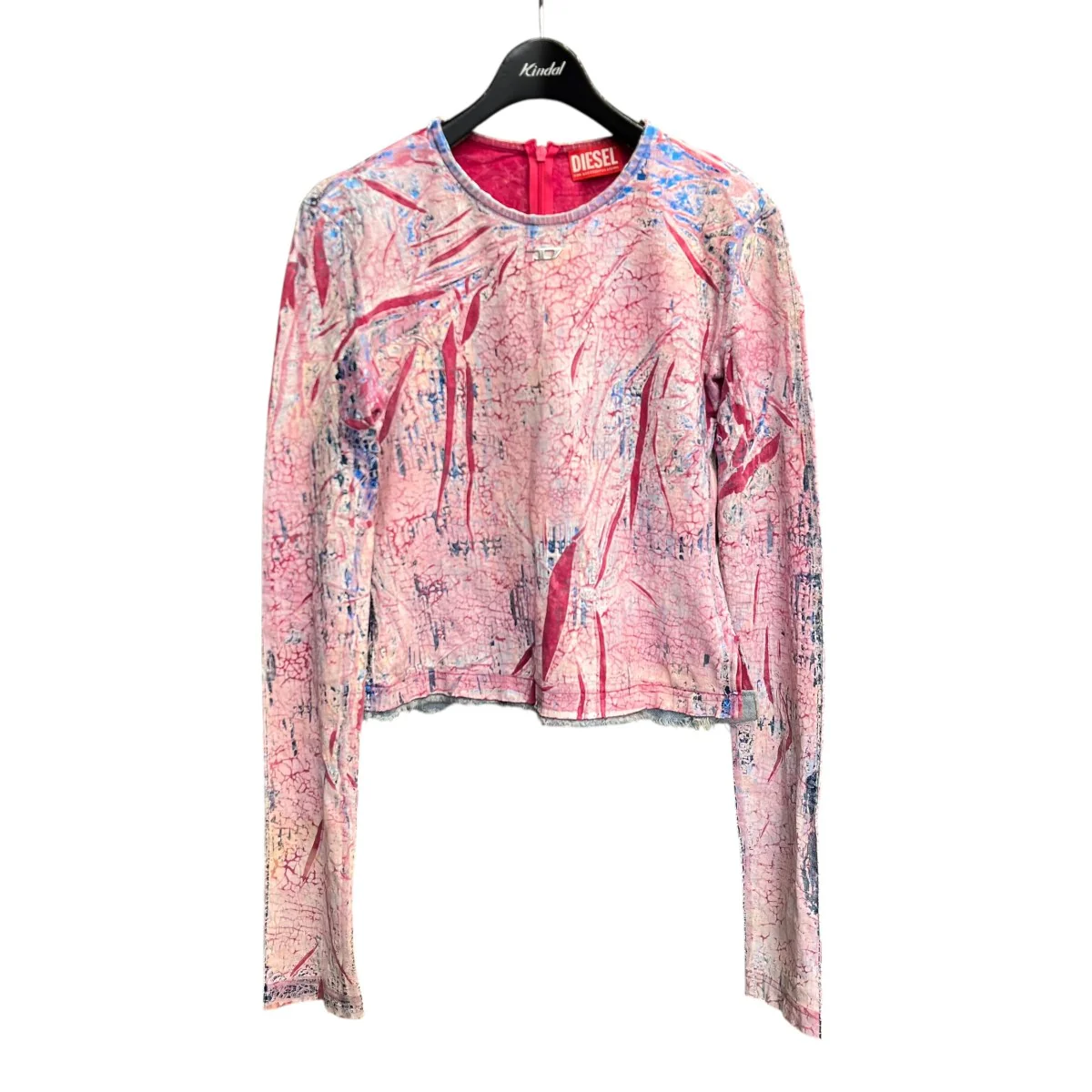 T-HOPE Abstract printed Distressed Top長袖Tシャツ0NLAE