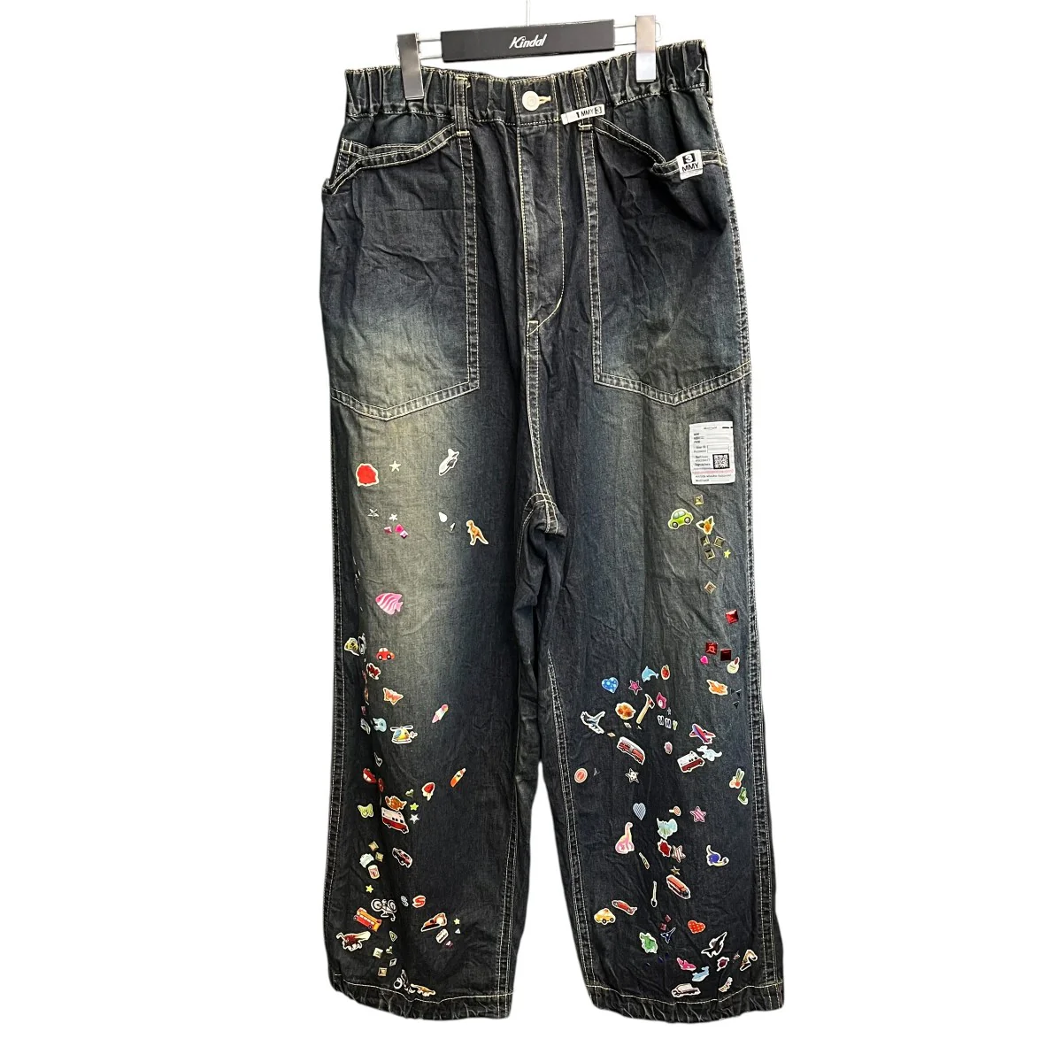 25SSBAKER JEANS W STICKERデニムパンツJ14PT124