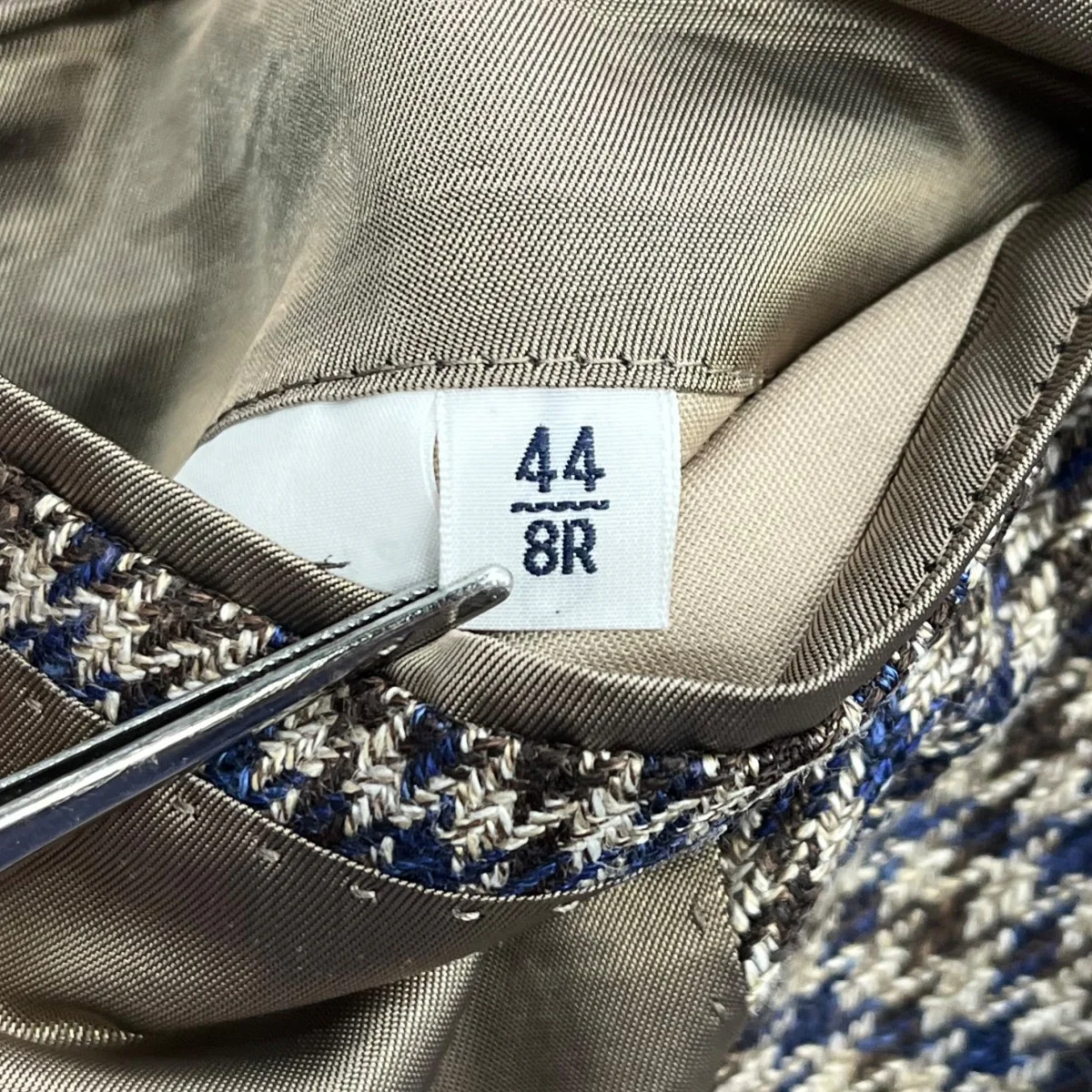 LORO PIANA FABRIC ウールシルクリネン ハウンドトゥース ジャケット千鳥格子テーラードジャケット21 16 0389 731 - Image 7
