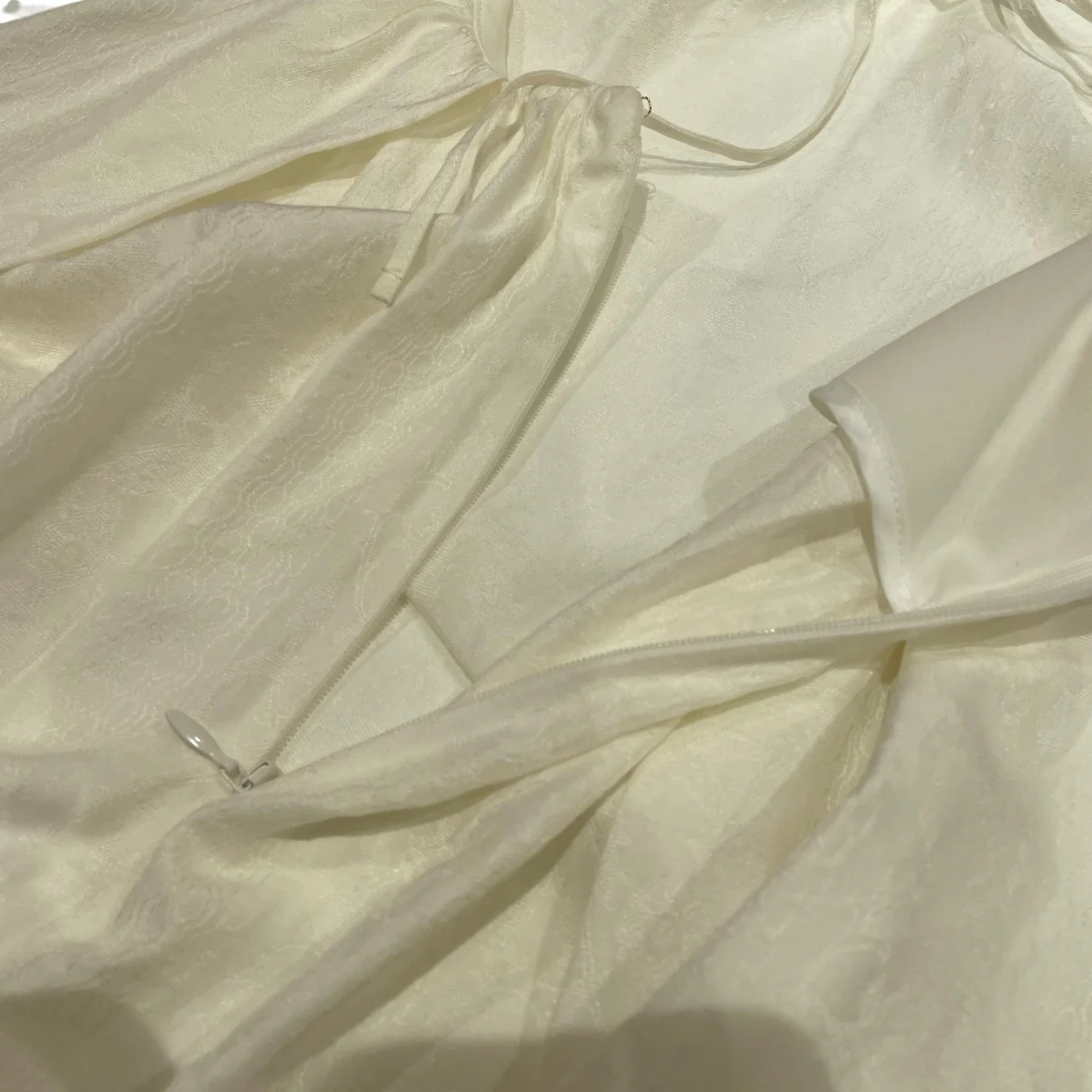 Floral Pattern Silk Rayon Jacquard I-Line DressワンピースMM23PF-DR706 - Image 6