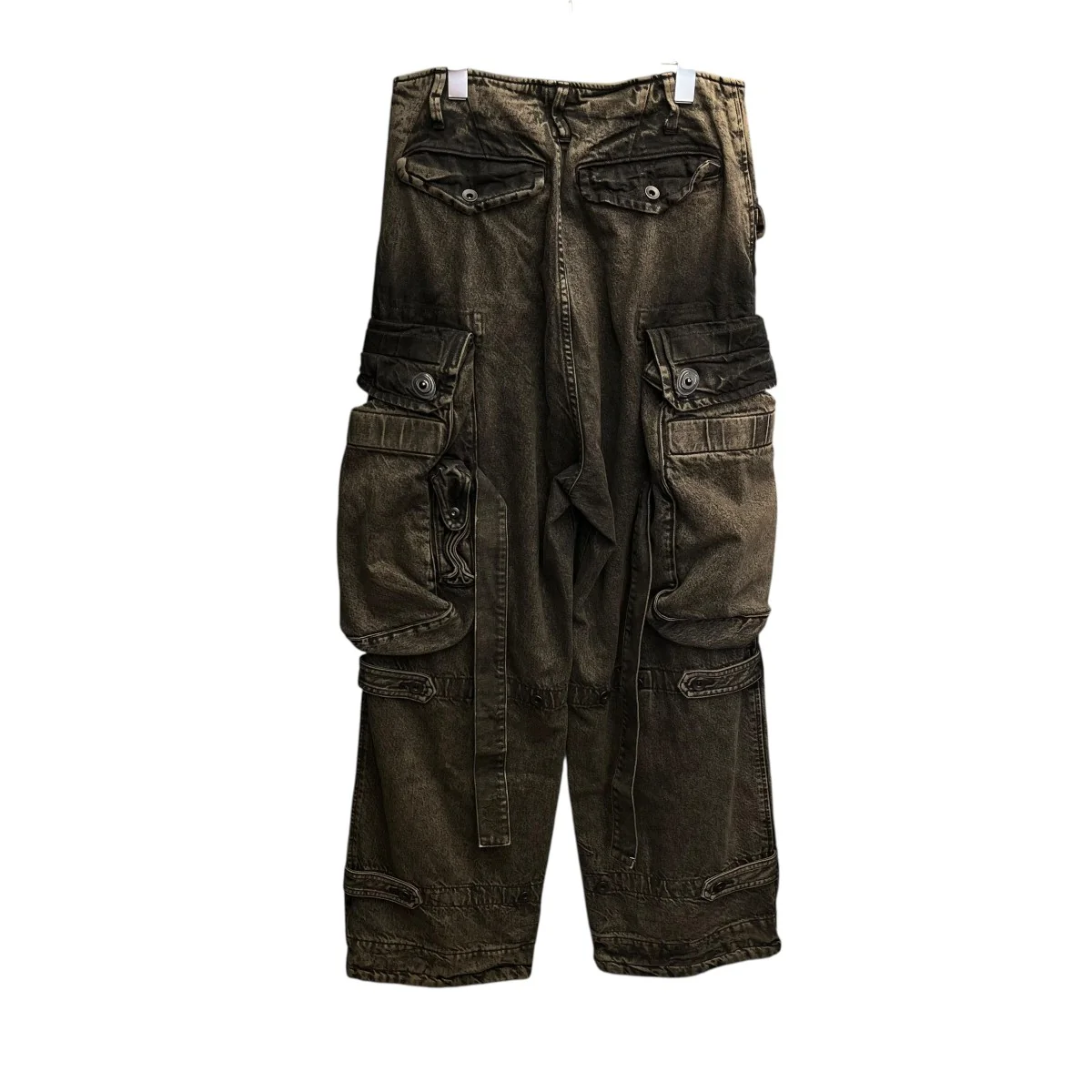 12oz Denim Wide Gasmask Cargo Pantガスマスクカーゴパンツ899PAM2-GR - Image 2