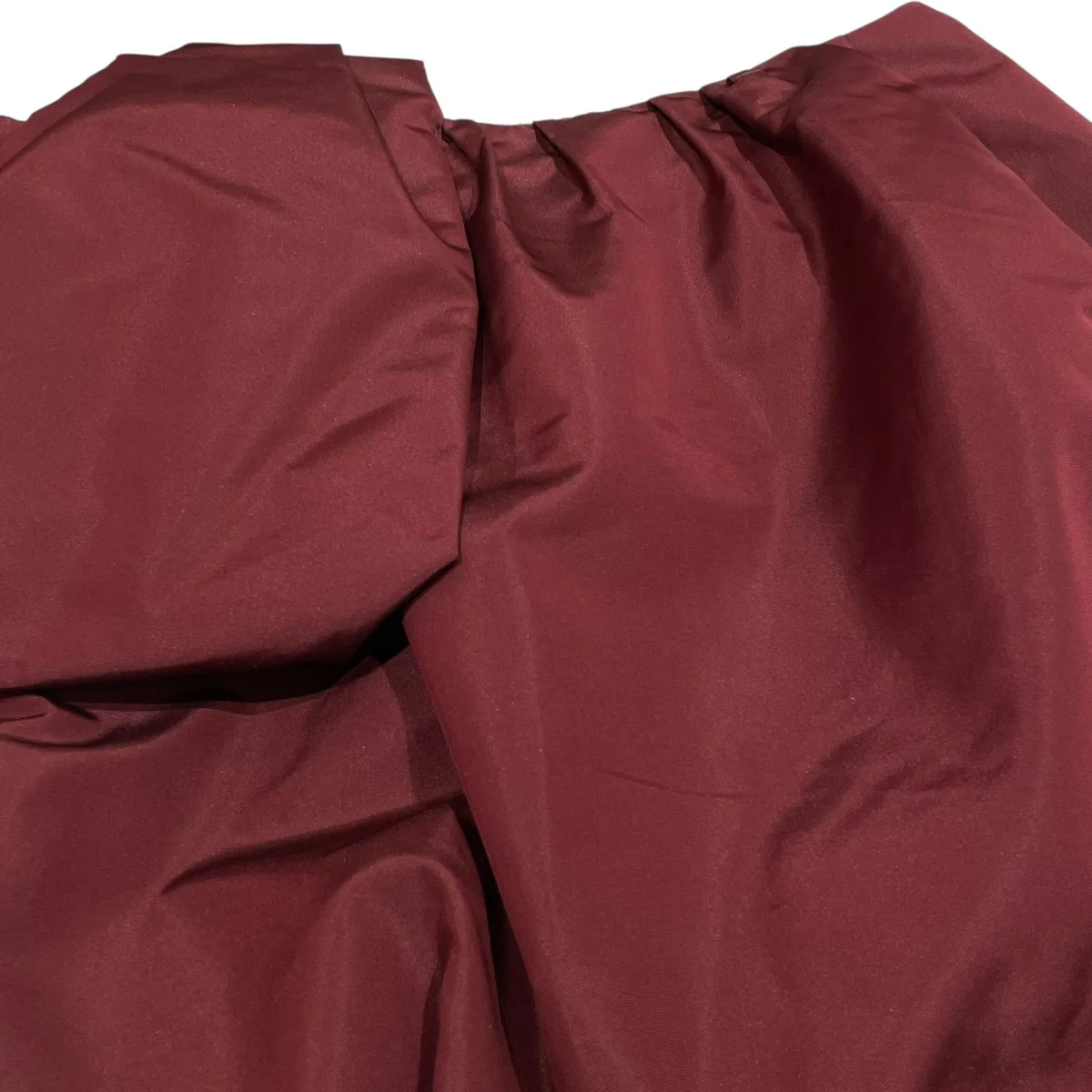 burgundy taffeta bubble skirtシルク混スカート81316 - Image 3