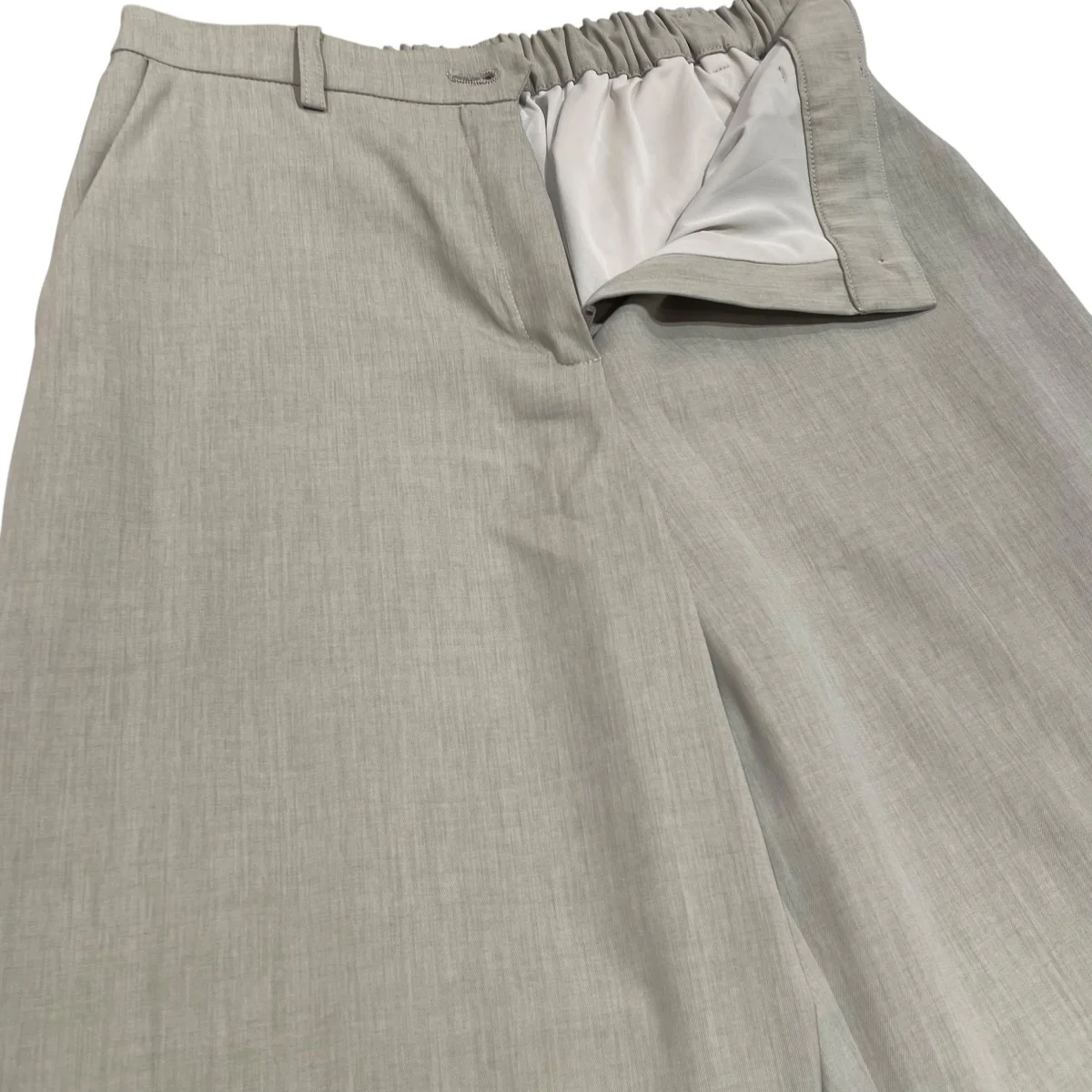 Easy Chambray Trousersサテンワイドパンツ12410718 - Image 3