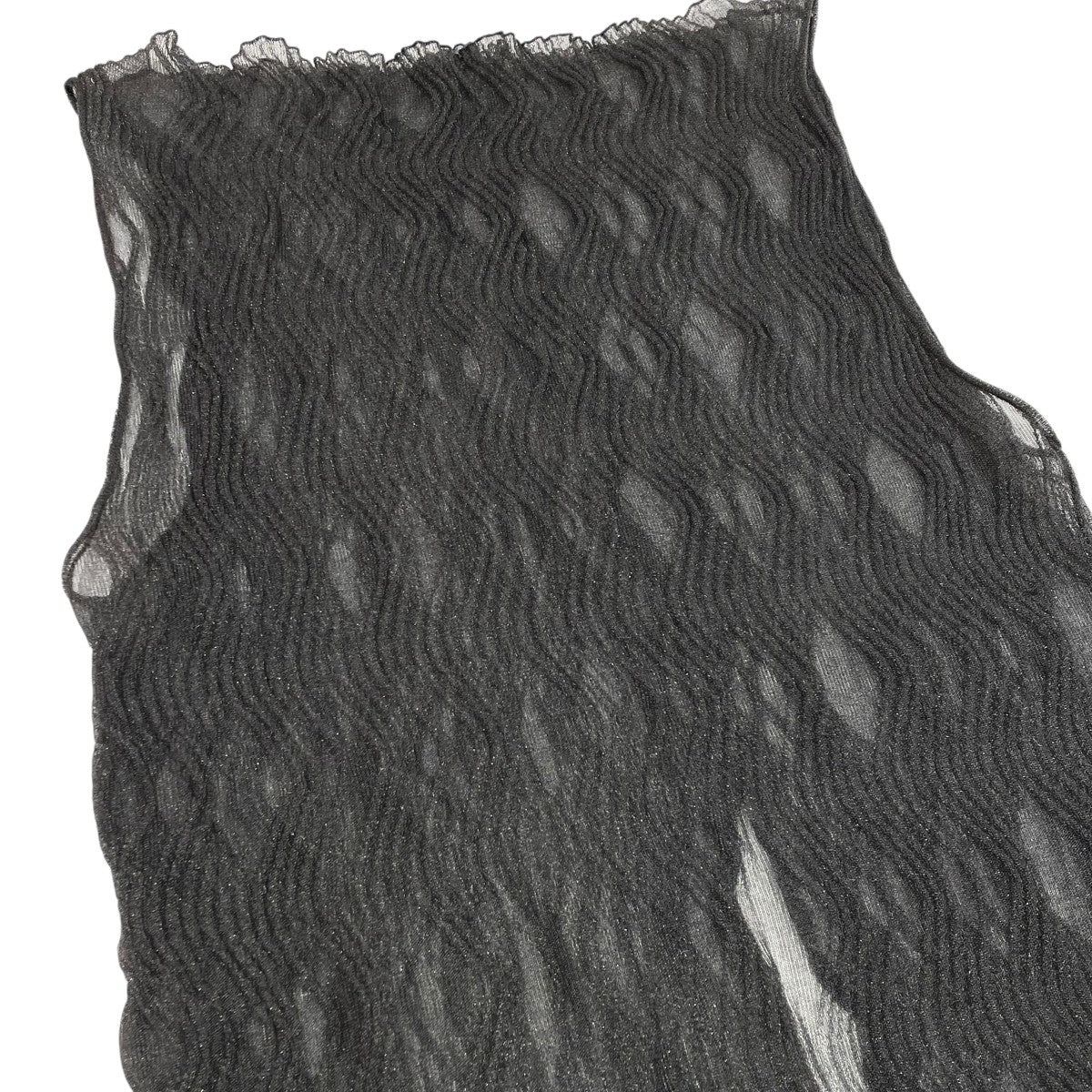 Wave Pattern Knit Topsノースリーブカットソー27S81006 - Image 3