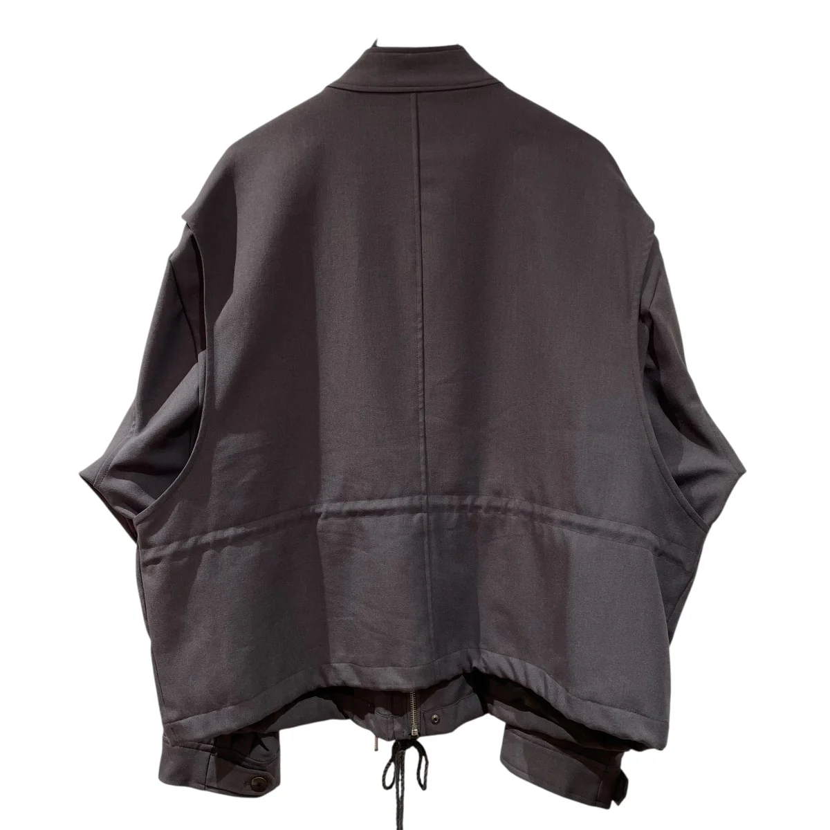poly twill fishtail blouson greyスタンドカラージャケットL23CJK119 - Image 2