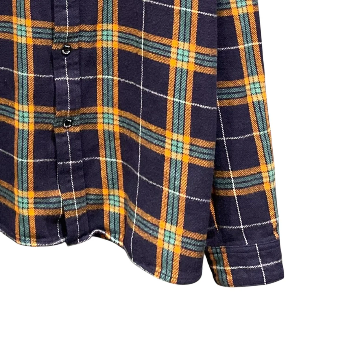 COTTON FLANNEL NAVY CHECK SHIRT24RS-0807 - Image 4