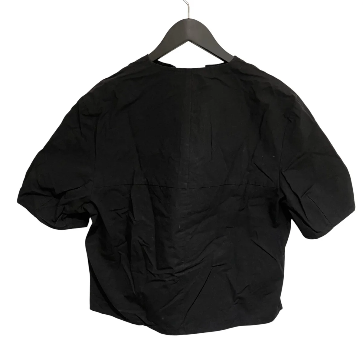 コットンリネン Uネックトップス半袖ブラウスS23SS-11 - Image 2