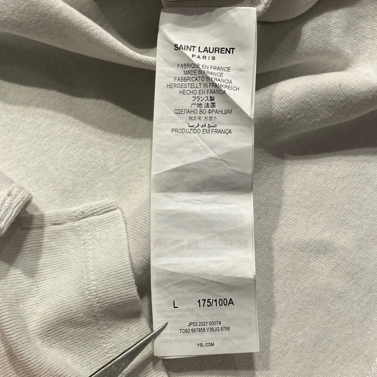 YSLロゴフットボールTシャツ667856 - Image 7