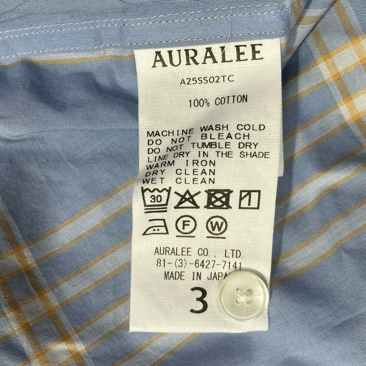 25SSWASHED FINX TYPEWRITER CHECK P O SHIRT長袖シャツA25SS02TC - Image 5