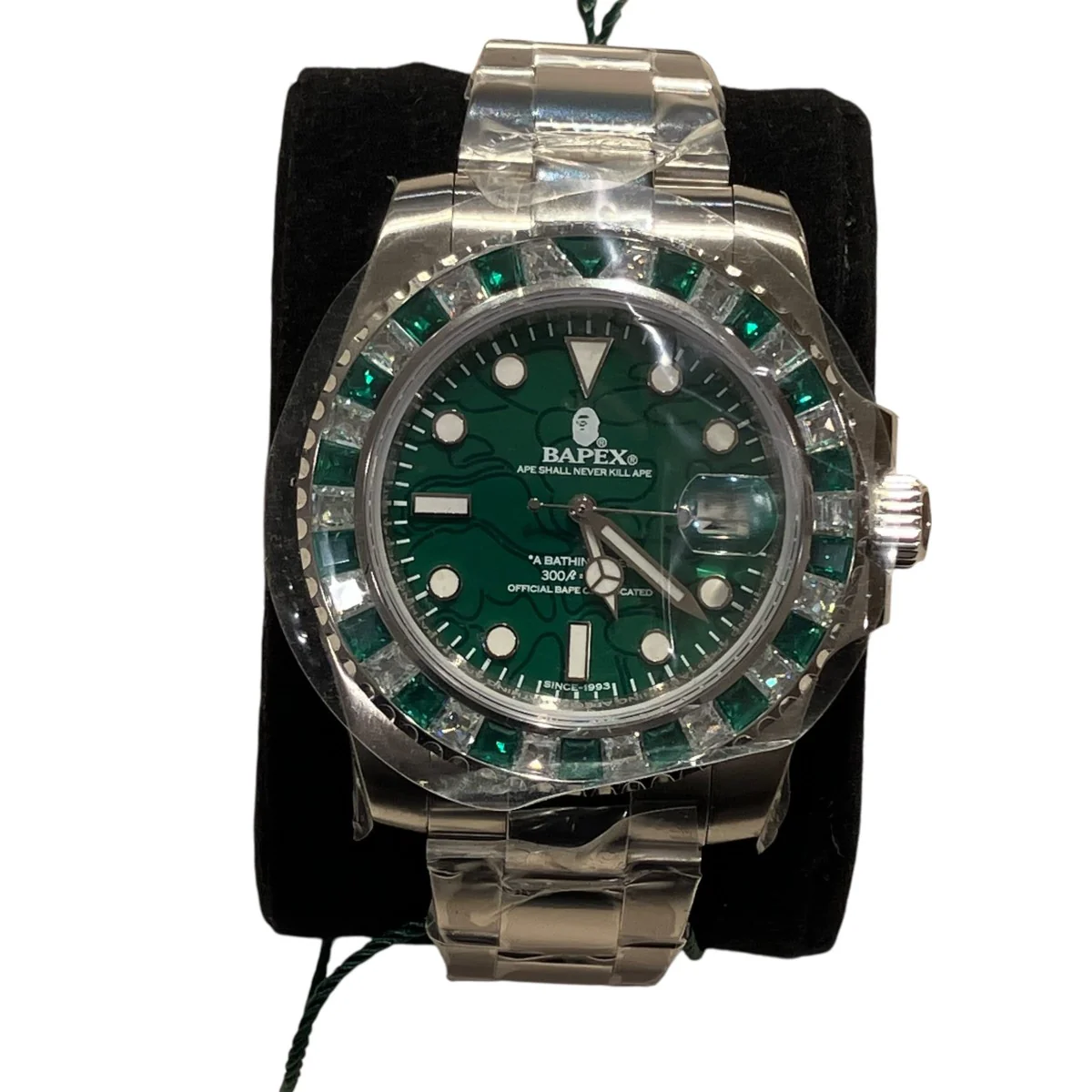 Type 1 Crystal Stone Watch GREEN腕時計 - Image 2