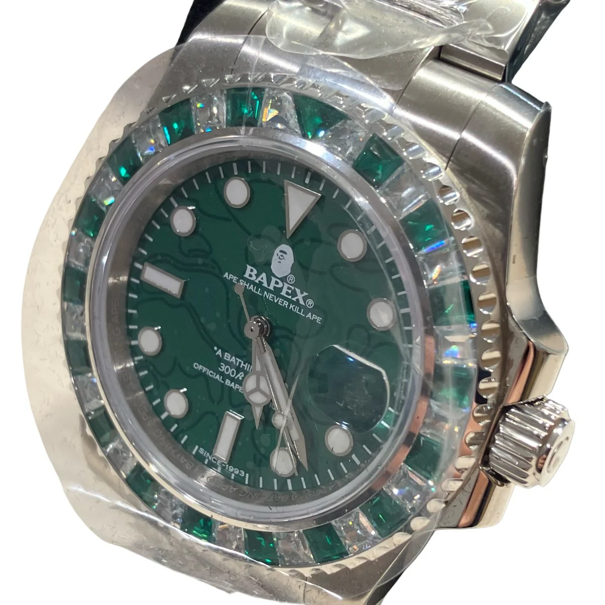 Type 1 Crystal Stone Watch GREEN腕時計 - Image 5