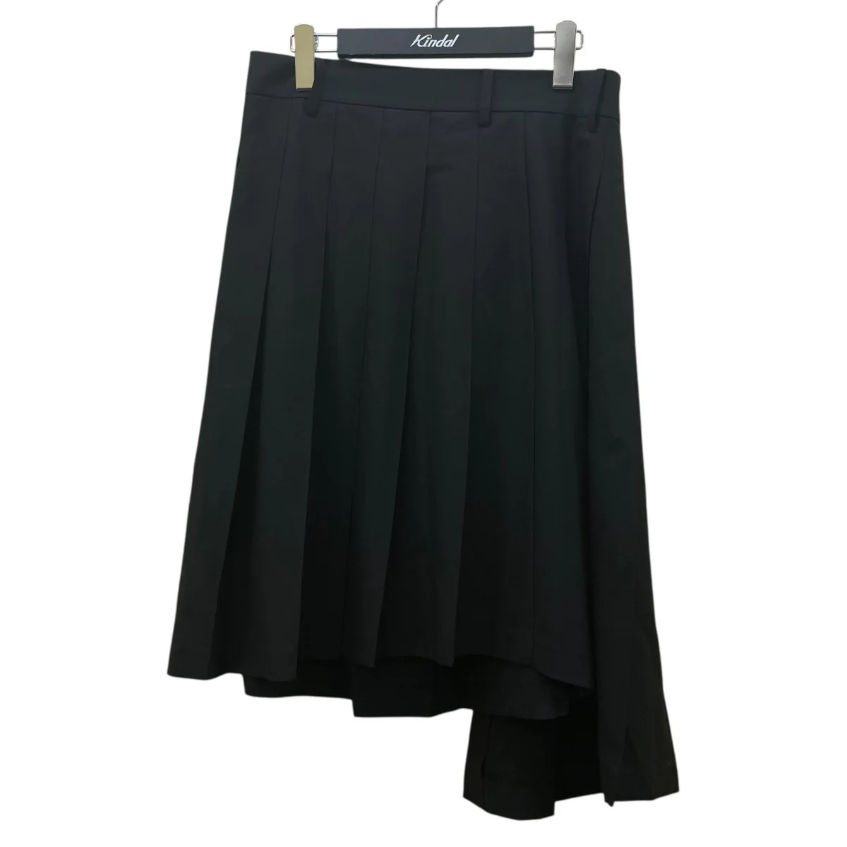 BLACK PLEATED MIDI SKIRT プリーツミディスカート膝下丈スカートFUS19SK01B