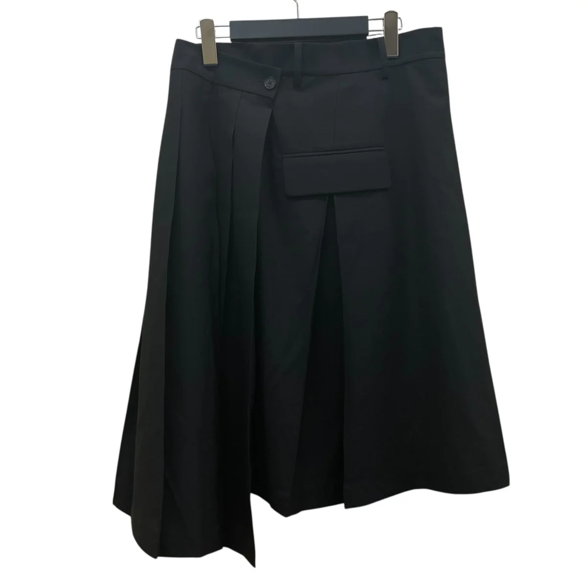 BLACK PLEATED MIDI SKIRT プリーツミディスカート膝下丈スカートFUS19SK01B - Image 2