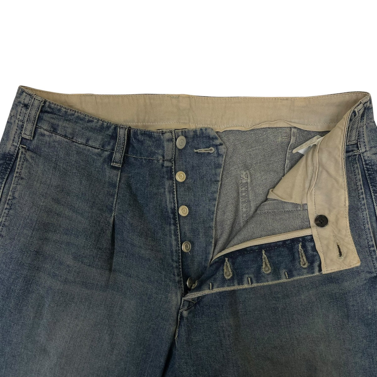 One-Tuck Denim PantsデニムパンツAOEFDN003ID - Image 4