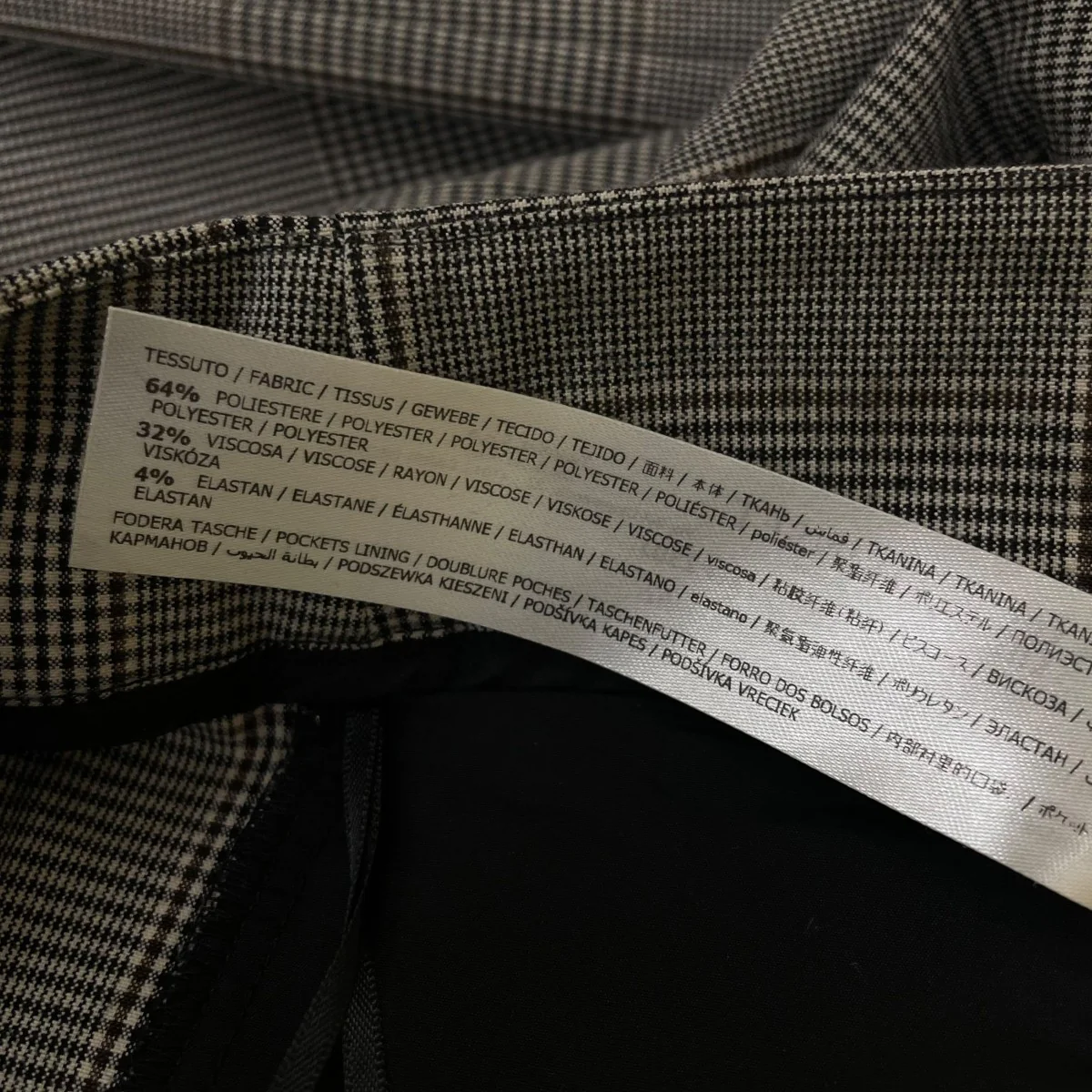 Glen plaid cigarette trousersグレンチェック柄 ストレートパンツ222TP250J - Image 7