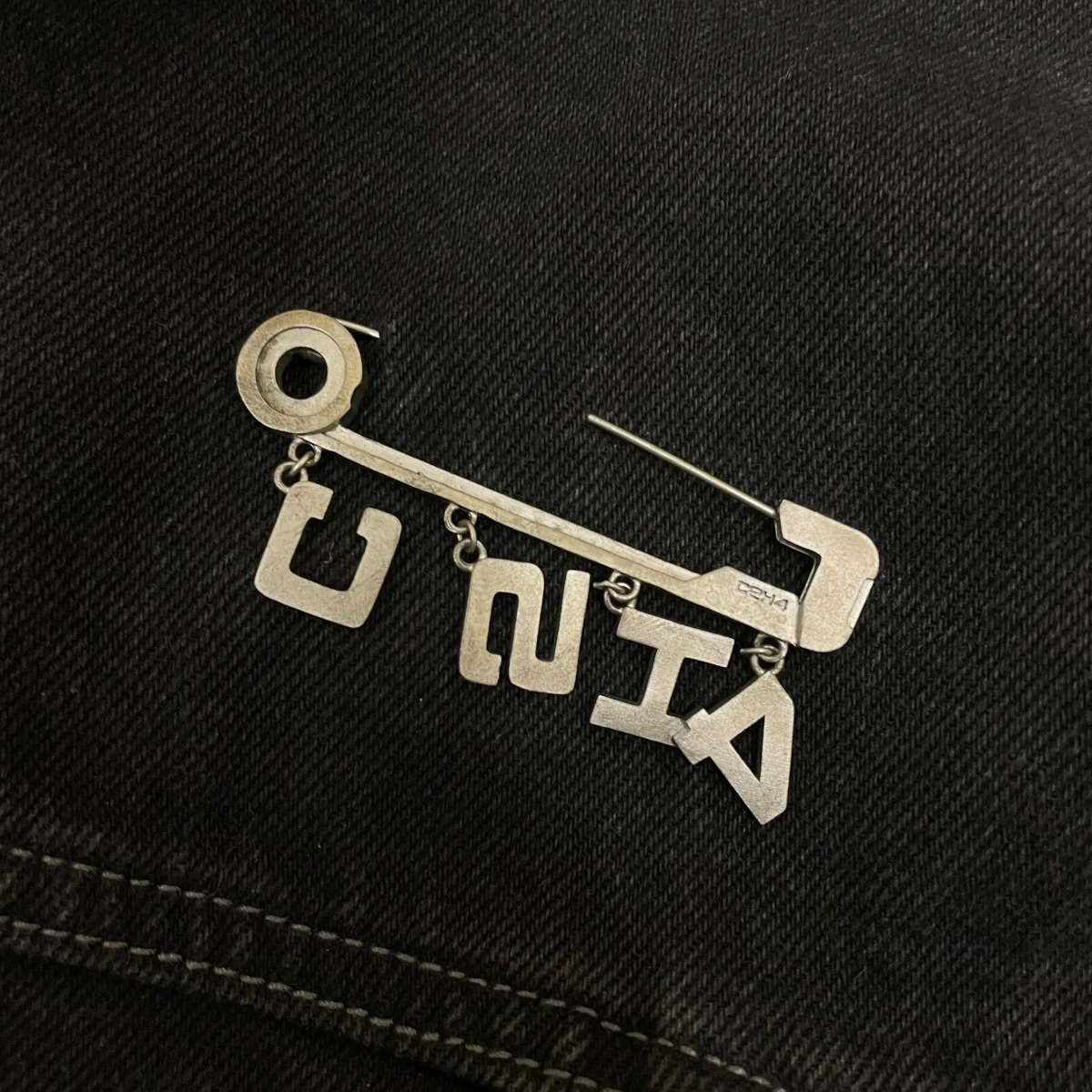 Stagger Placket Arc Denim Jacketデニムジャケット アシンメトリーフロントデザインR004-JK010 - Image 5