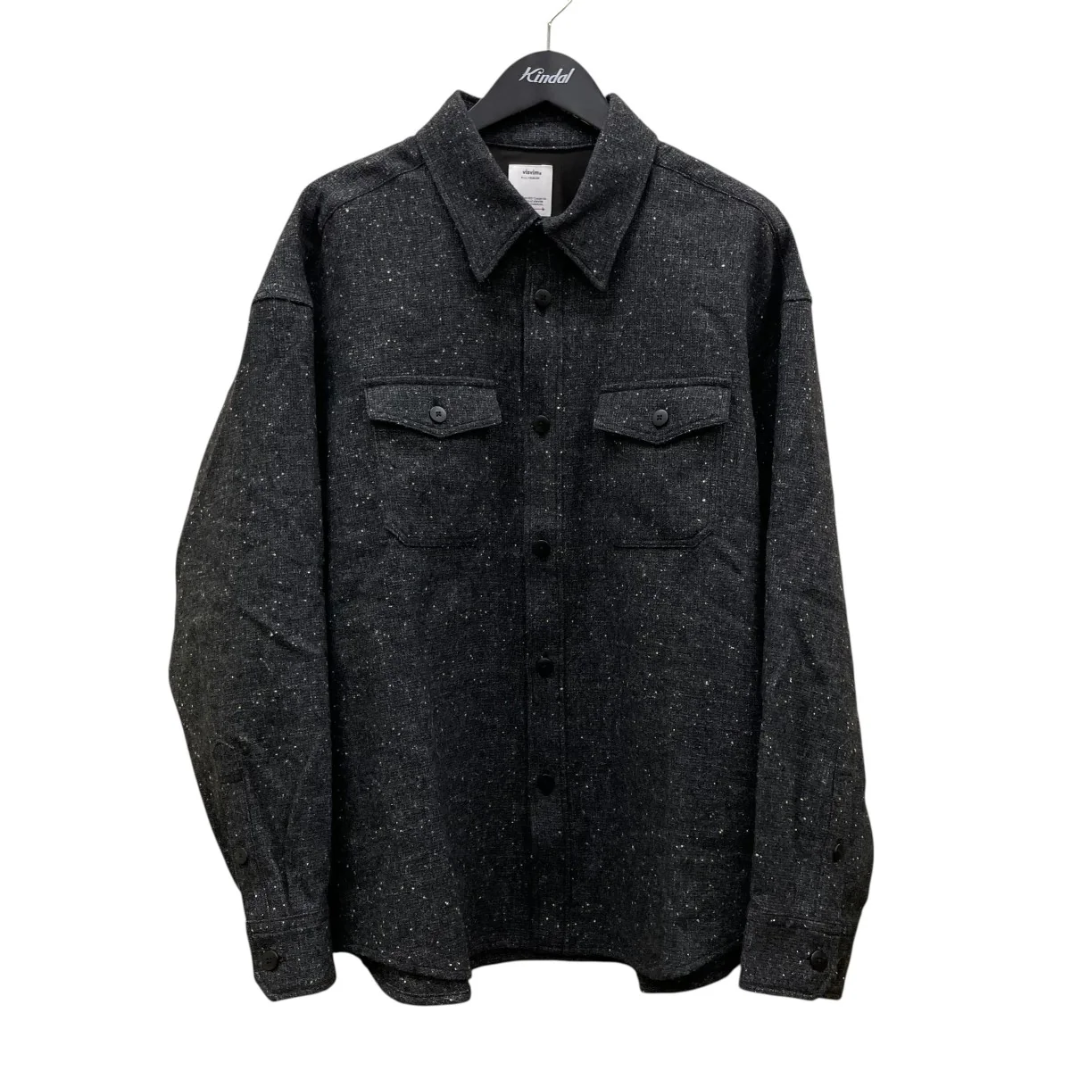 25SSLUMBER TWEED L S長袖シャツ ネップ生地 スペックル ジャケット0125205011013