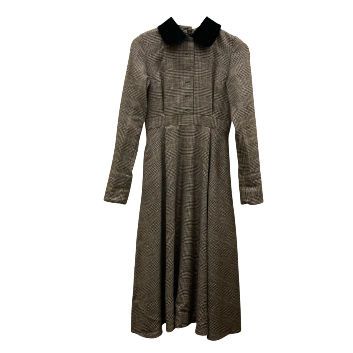 glen check round collar one pieceワンピースFF212OP03