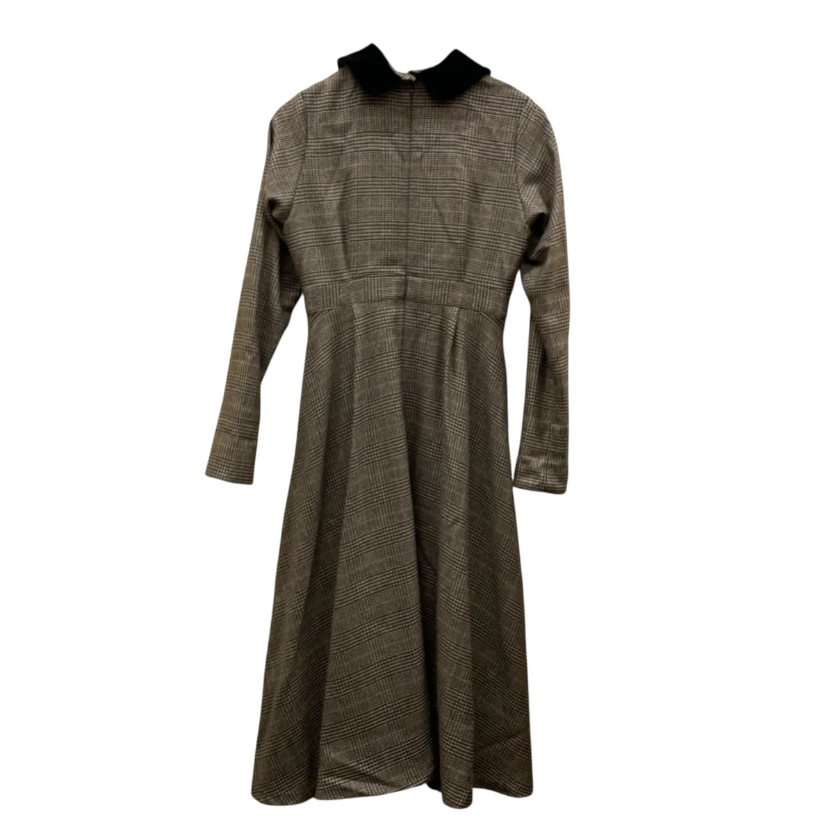 glen check round collar one pieceワンピースFF212OP03 - Image 2