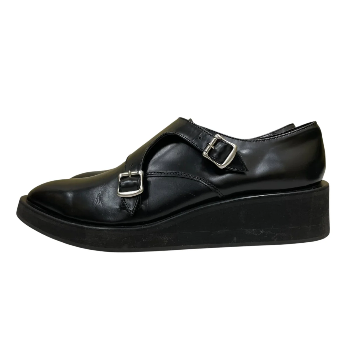 18AWKIP SHOESダブルモンクJストラップシューズ レザーシューズ キップレザー EVAソール2218-911 - Image 2
