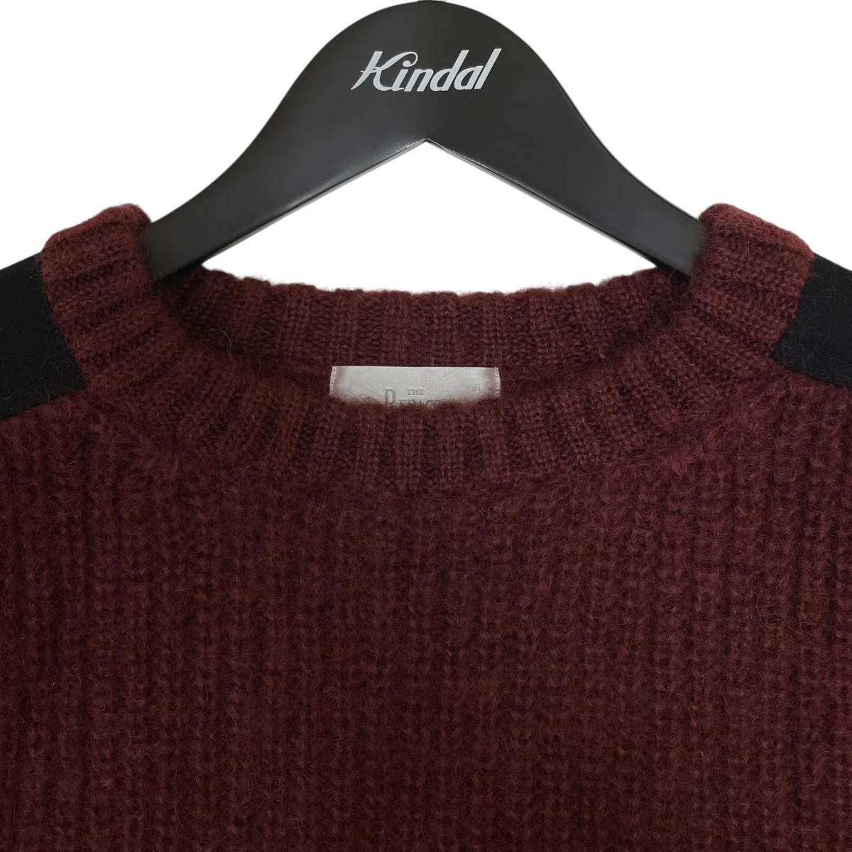 モヘア シルク エルボーパッチ クルーネックニット - Image 3