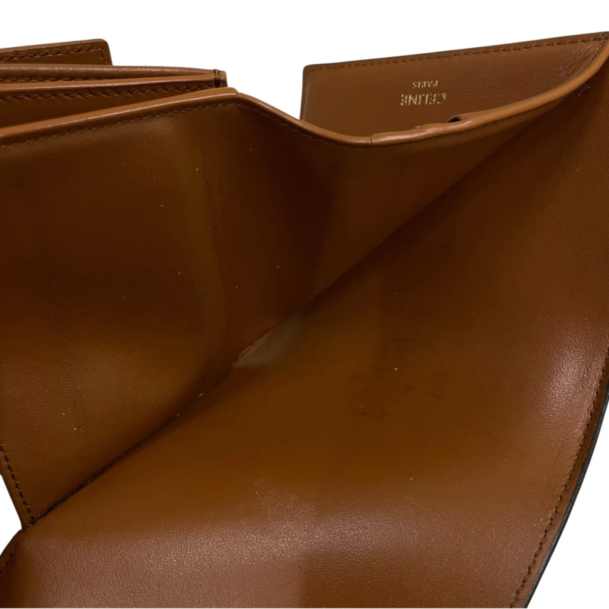 スモール トリフォールドウォレット 16ゴールド ターンロック金具 3つ折り財布 - Image 6
