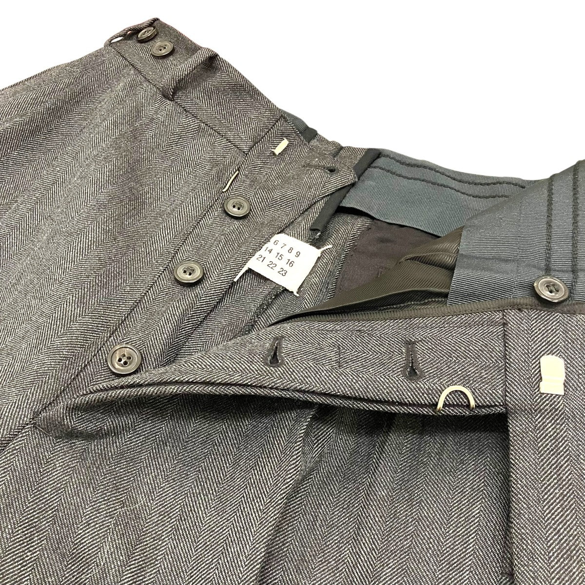 22AWウールヘリンボーン2タックスラックスS50KA0613 - Image 5