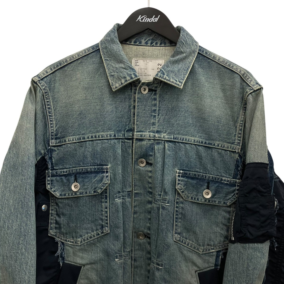 【DENIM MA-1 JACKET】MA-1ドッキングデニムジャケットSCM-022 - Image 3