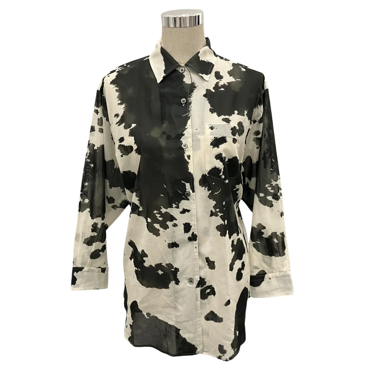 【COW ONE-PIECE COLLAR BLOUSE】コットンブラウス241WT-SH01