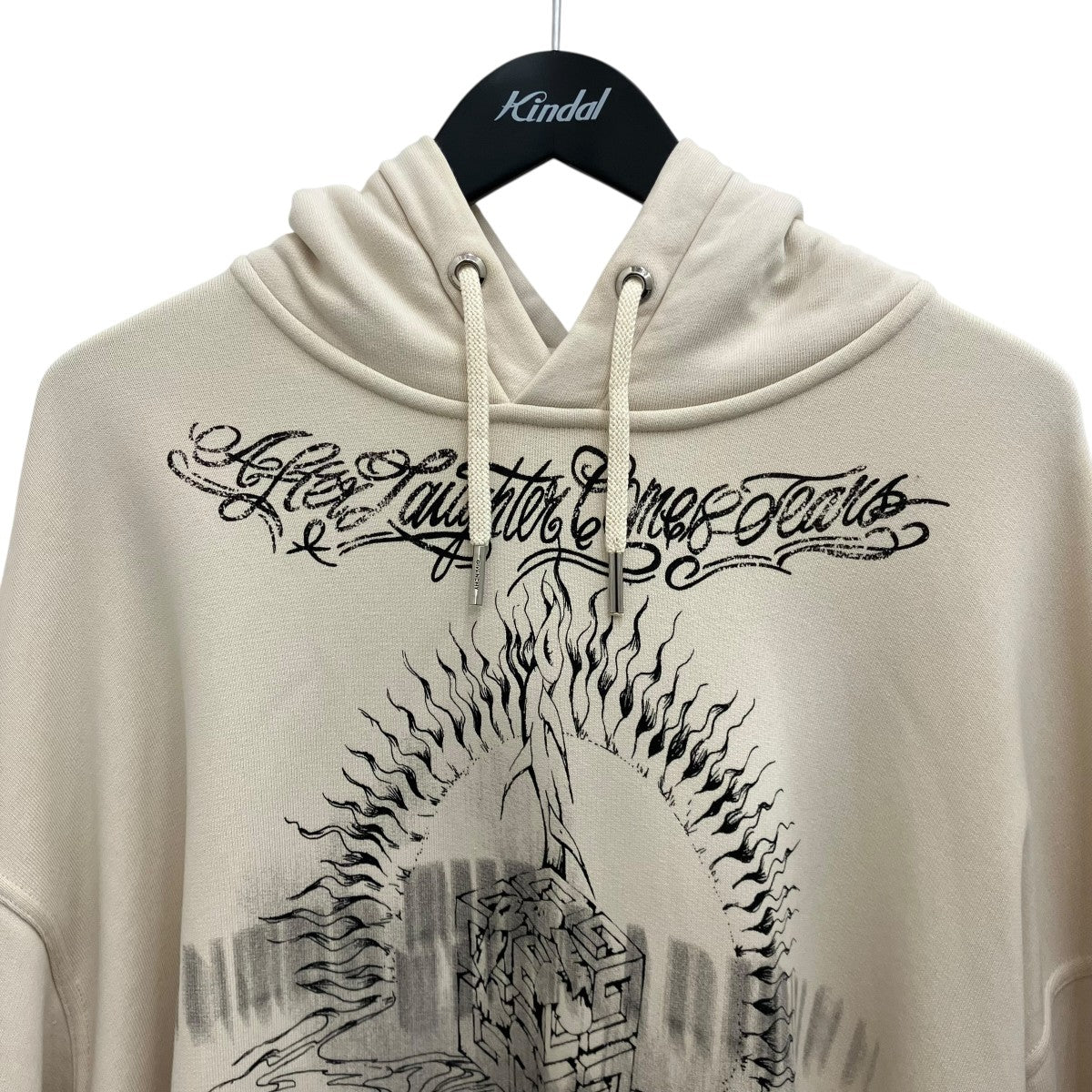 【OVERSIZED PRINTED JERSEY HELL HOODIE】オーバーサイズプリントプルオーバーパーカーBMJ0BF3Y69 - Image 3