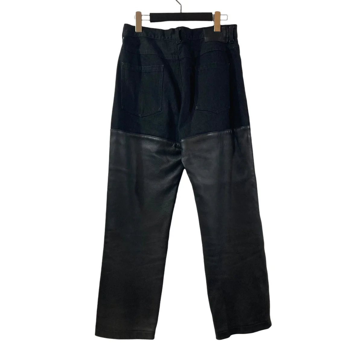 Leather Combination Denim Jeans ST．362 - Image 2