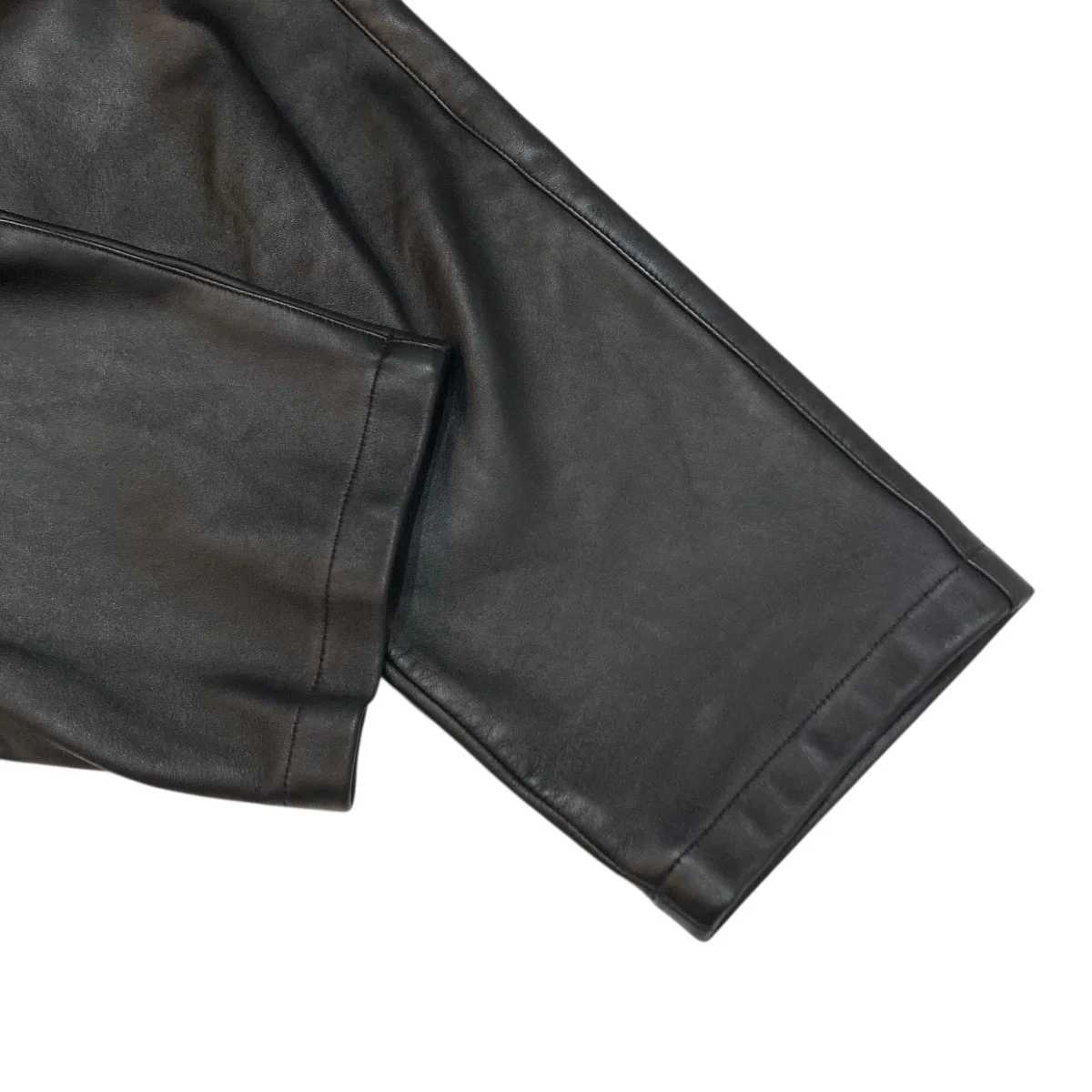 Leather Combination Denim Jeans ST．362 - Image 4
